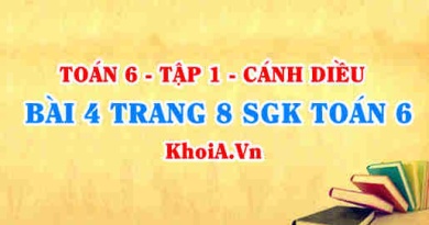 Bài 4 trang 8 SGK Toán 6 tập 1 Cánh Diều